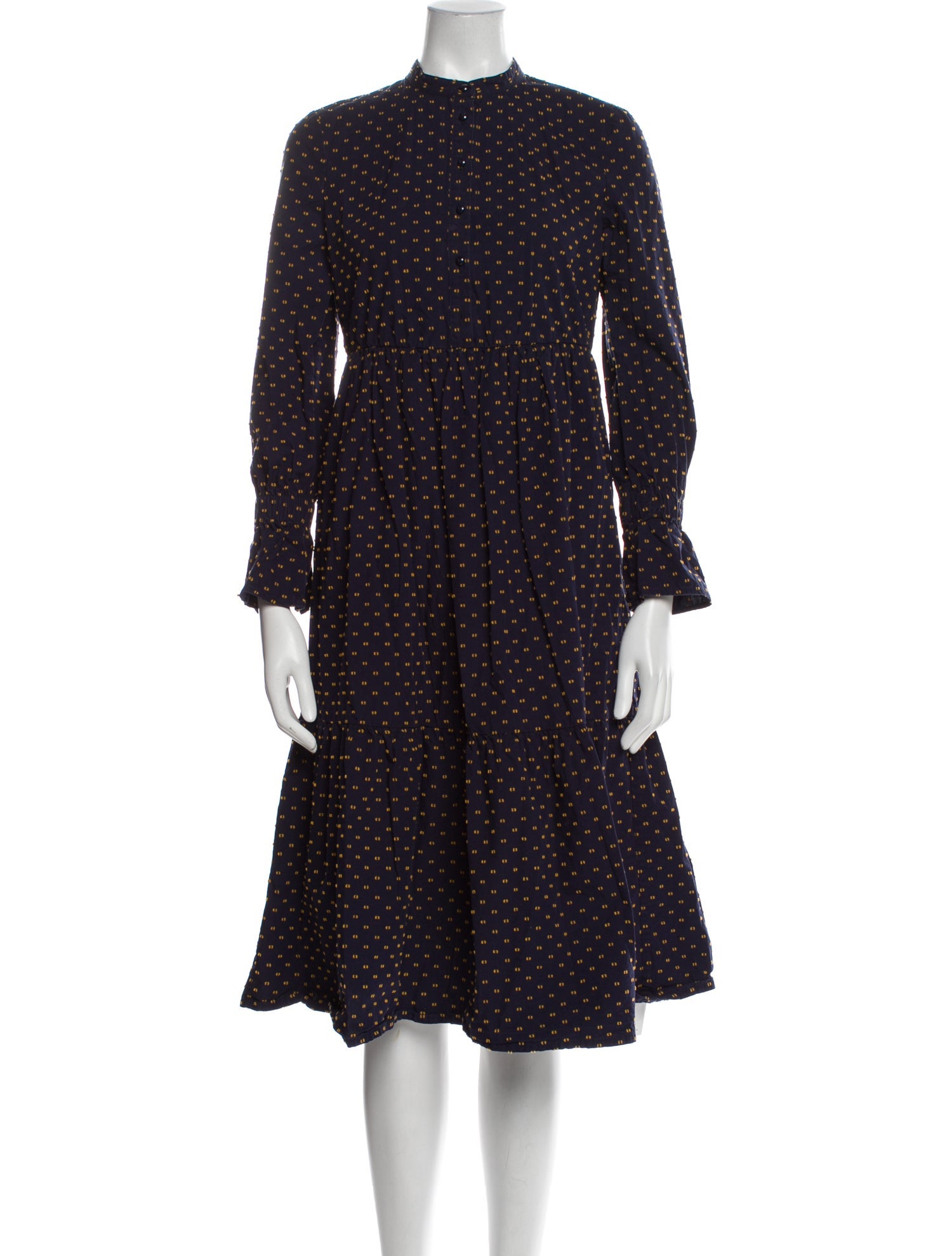Baum und Pferdgarten Polka Dot Print Midi Length Dress