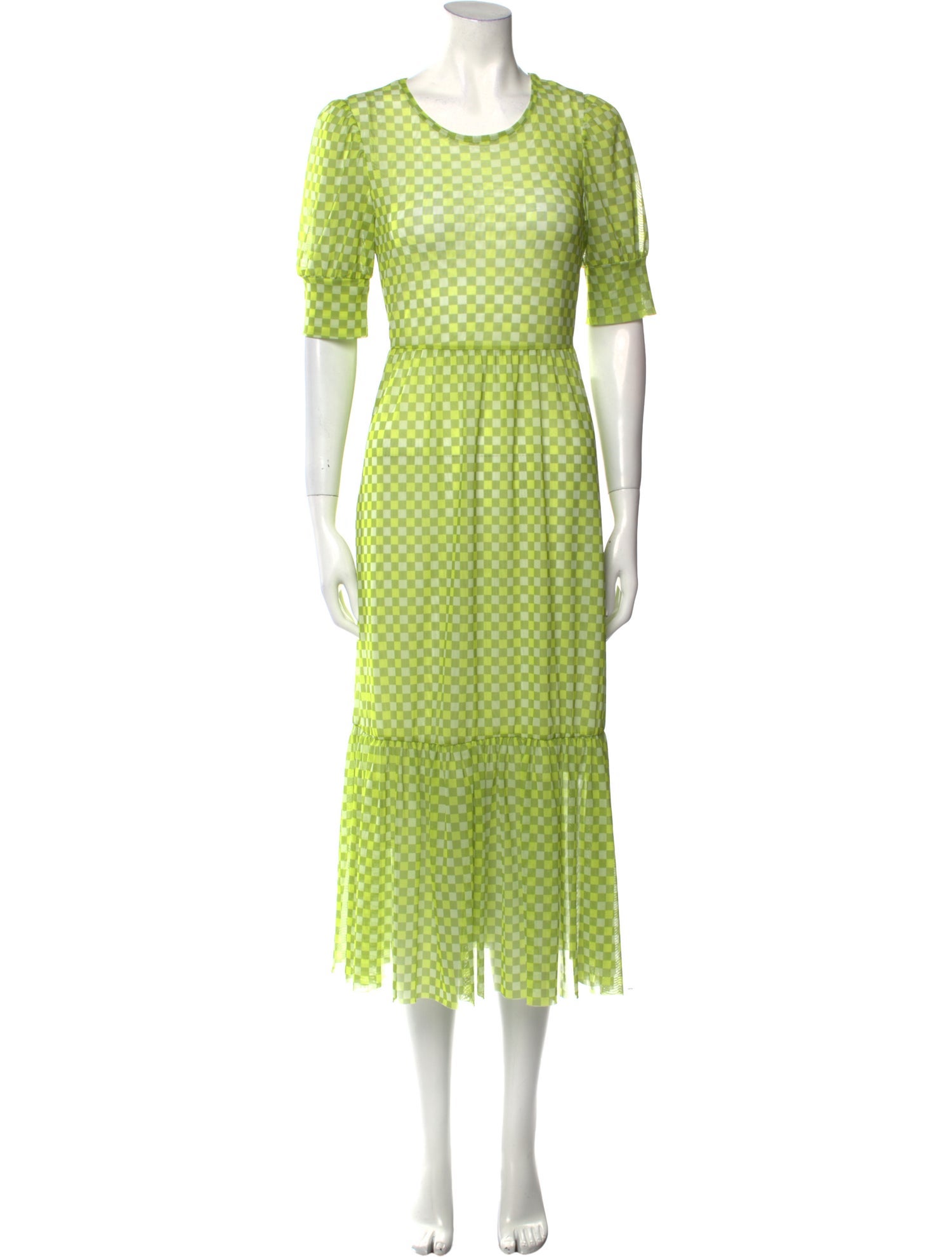 Baum und Pferdgarten Polka Dot Print Midi Length Dress