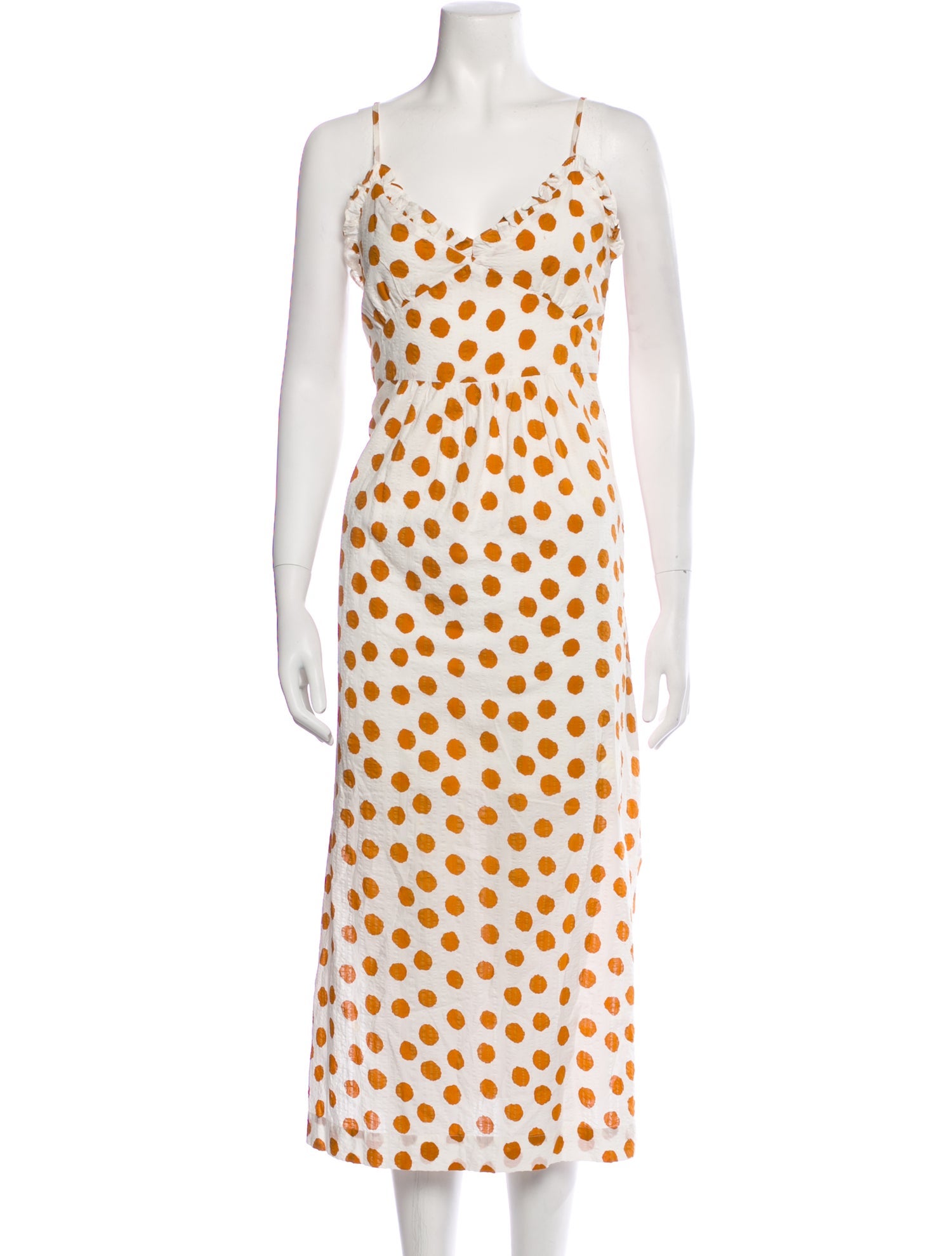 Baum und Pferdgarten Polka Dot Print Long Dress