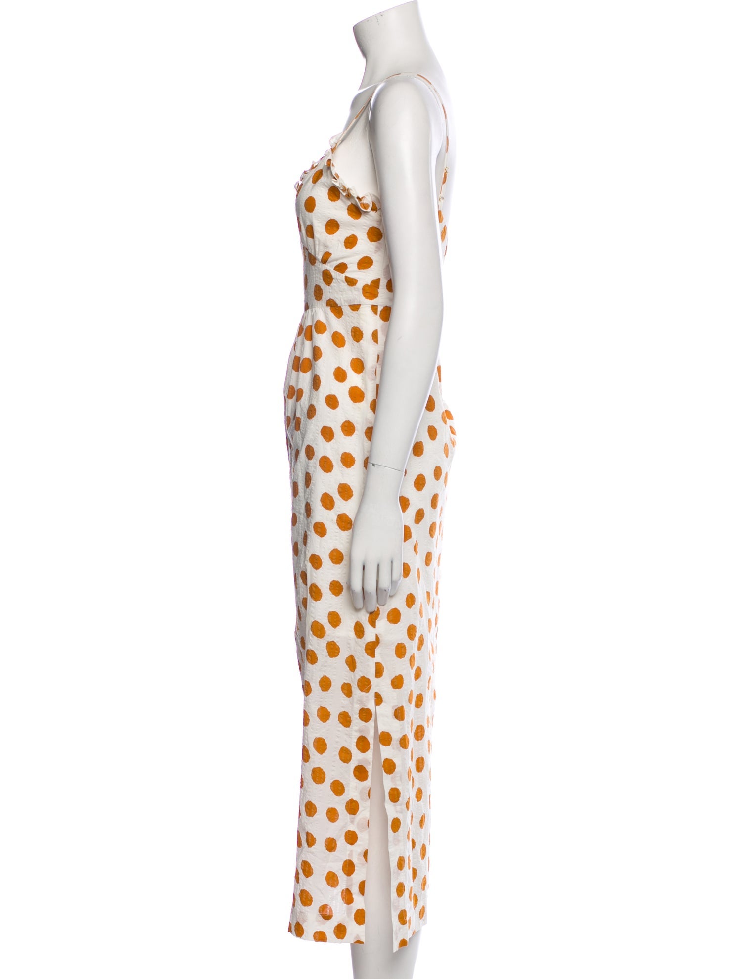 Baum und Pferdgarten Polka Dot Print Long Dress