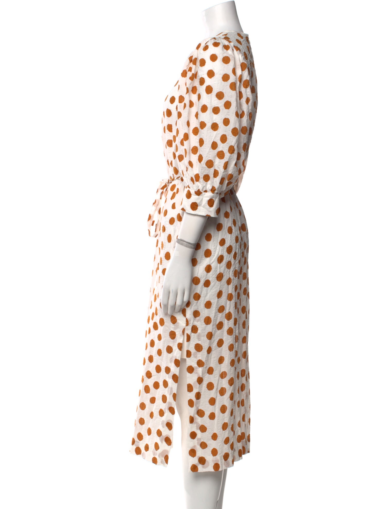 Baum und Pferdgarten Polka Dot Print Midi Length Dress