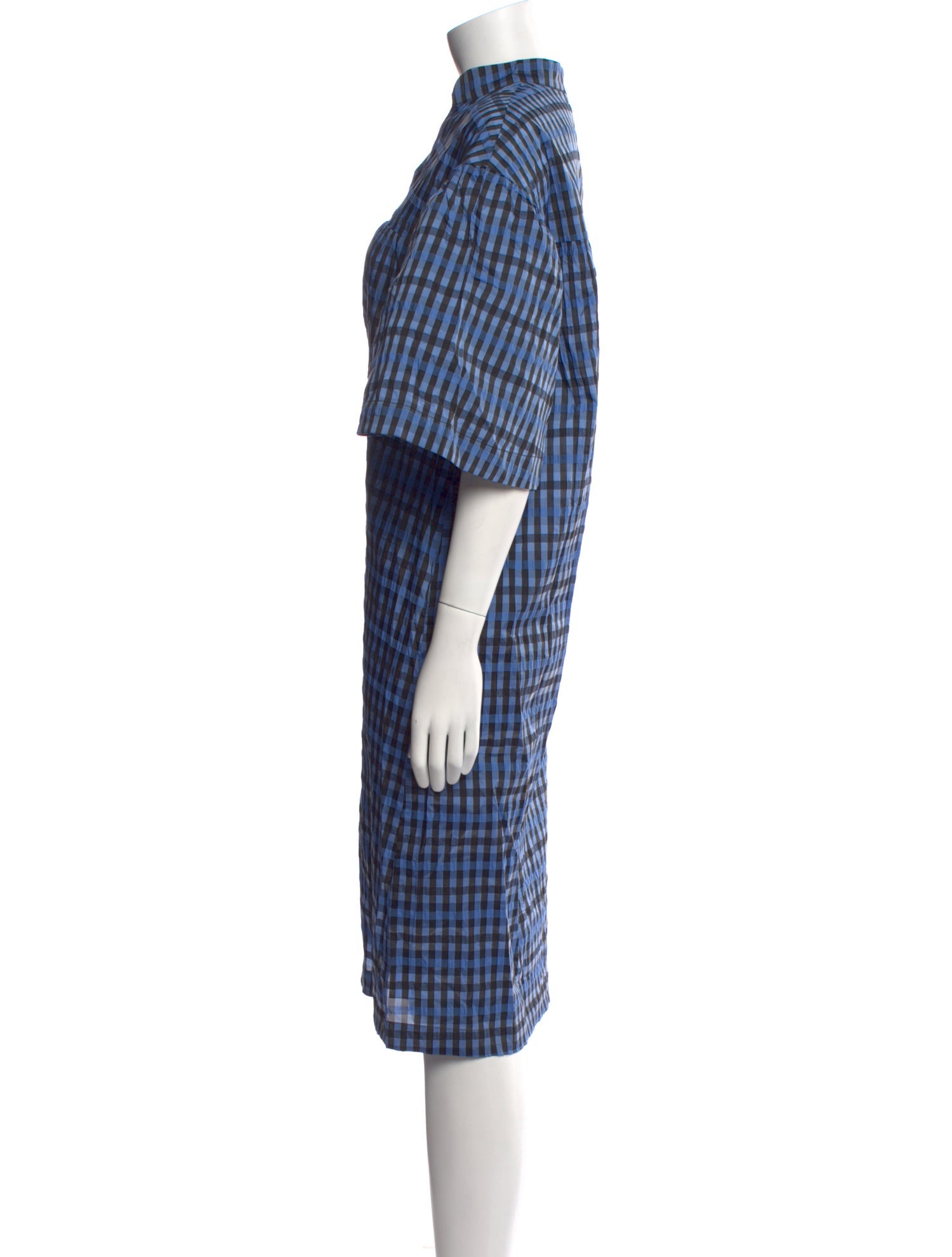 Baum und Pferdgarten Plaid Print Midi Length Dress