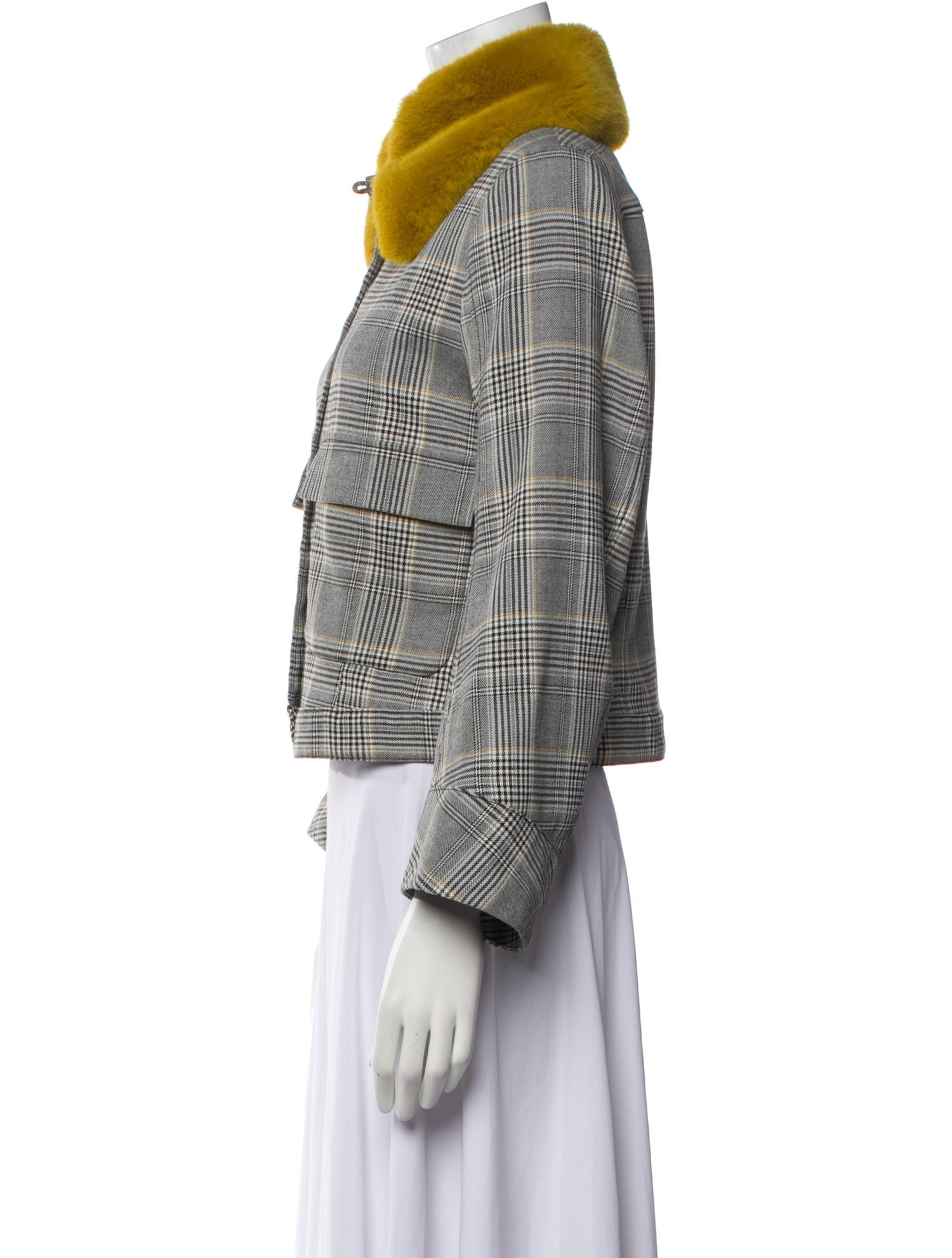 Baum und Pferdgarten Plaid Print Evening Jacket