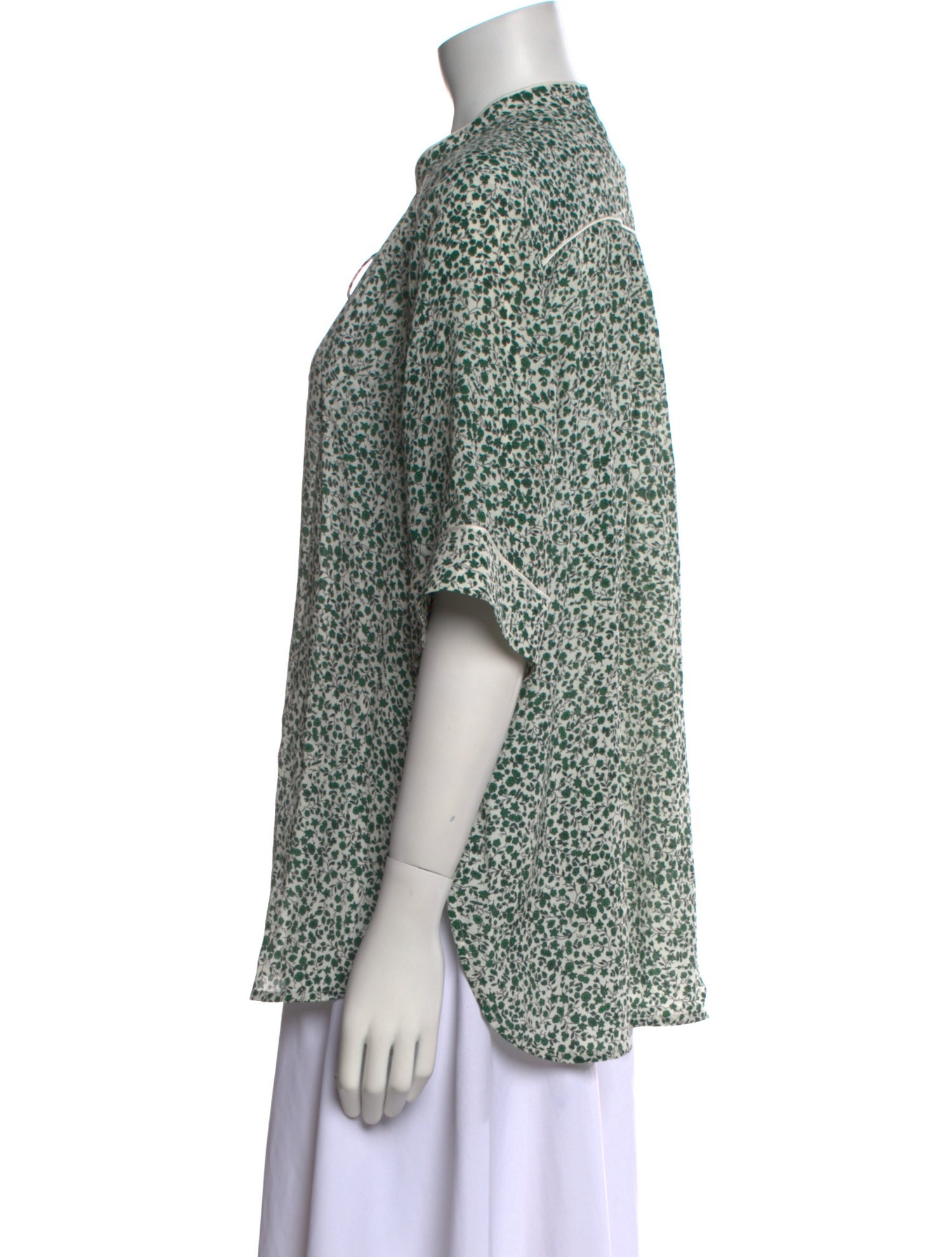 Baum und Pferdgarten Printed Tie Neck Blouse