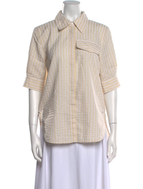 Baum und Pferdgarten Striped Short Sleeve Button-Up Top