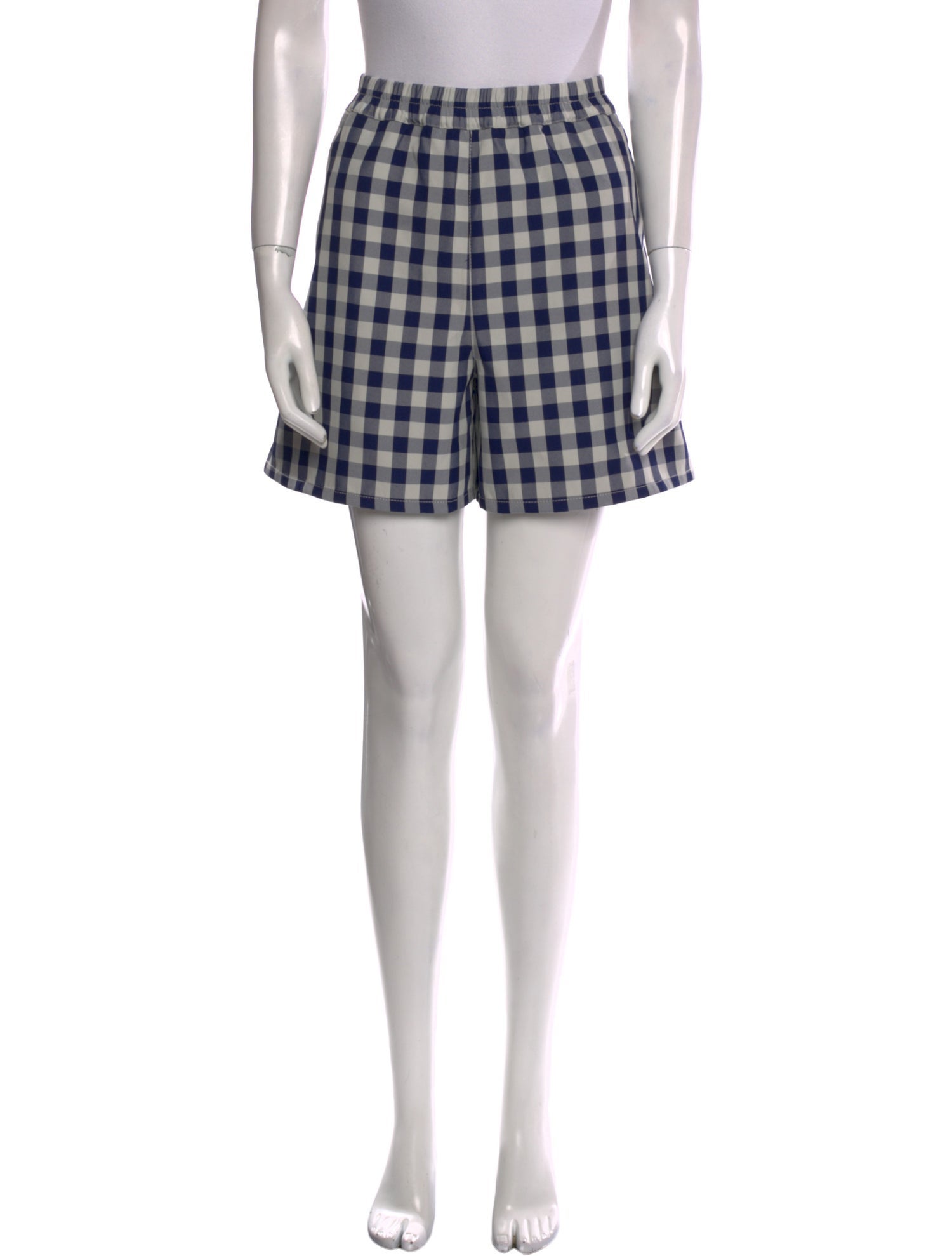 Baum und Pferdgarten Plaid Print Mini Shorts