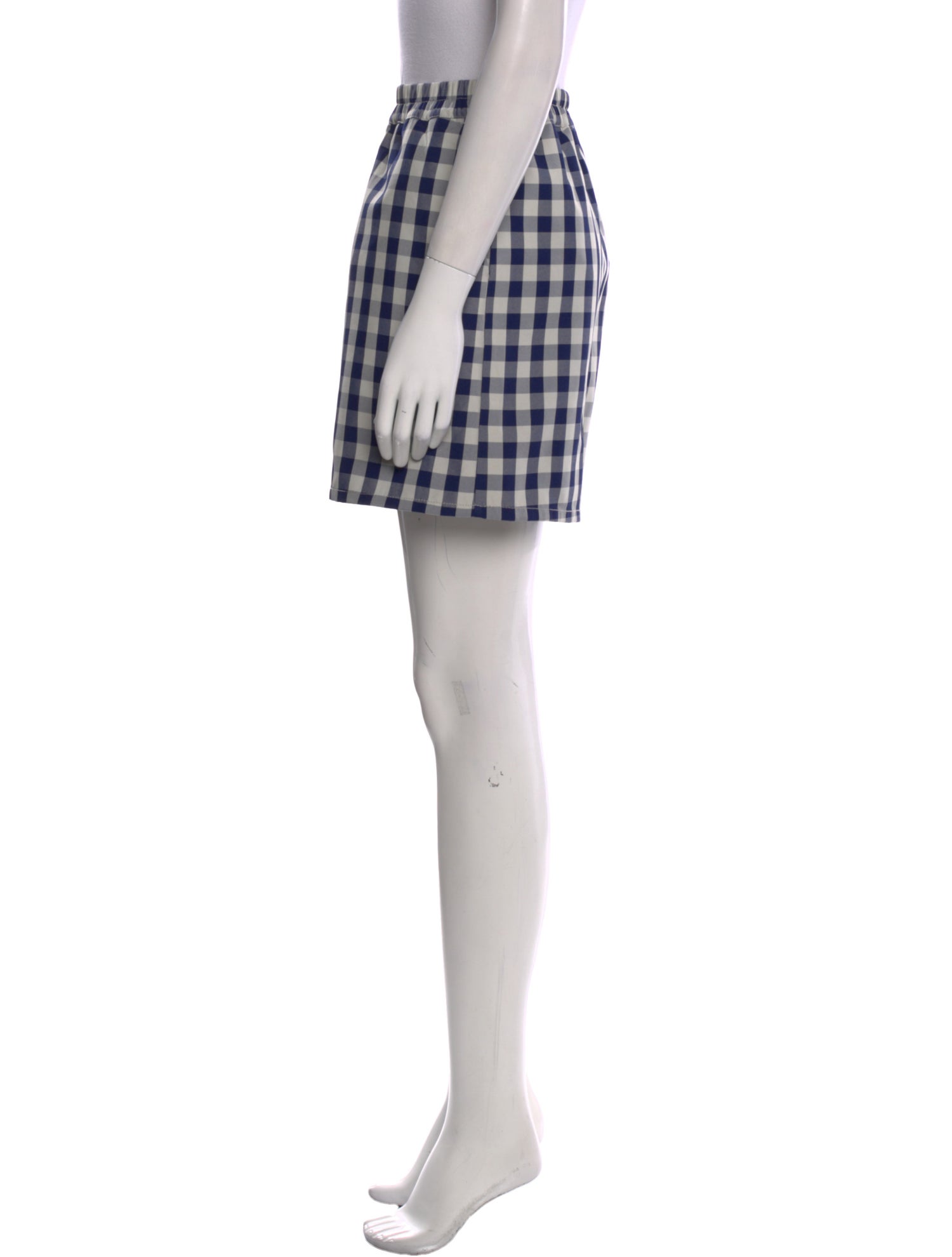 Baum und Pferdgarten Plaid Print Mini Shorts