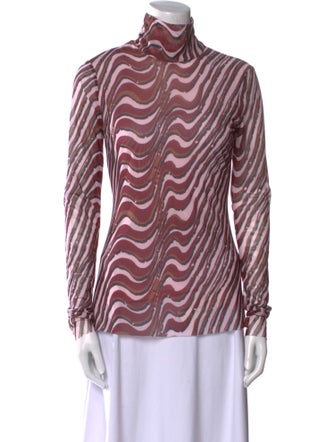 Baum und Pferdgarten Printed Mock Neck Blouse