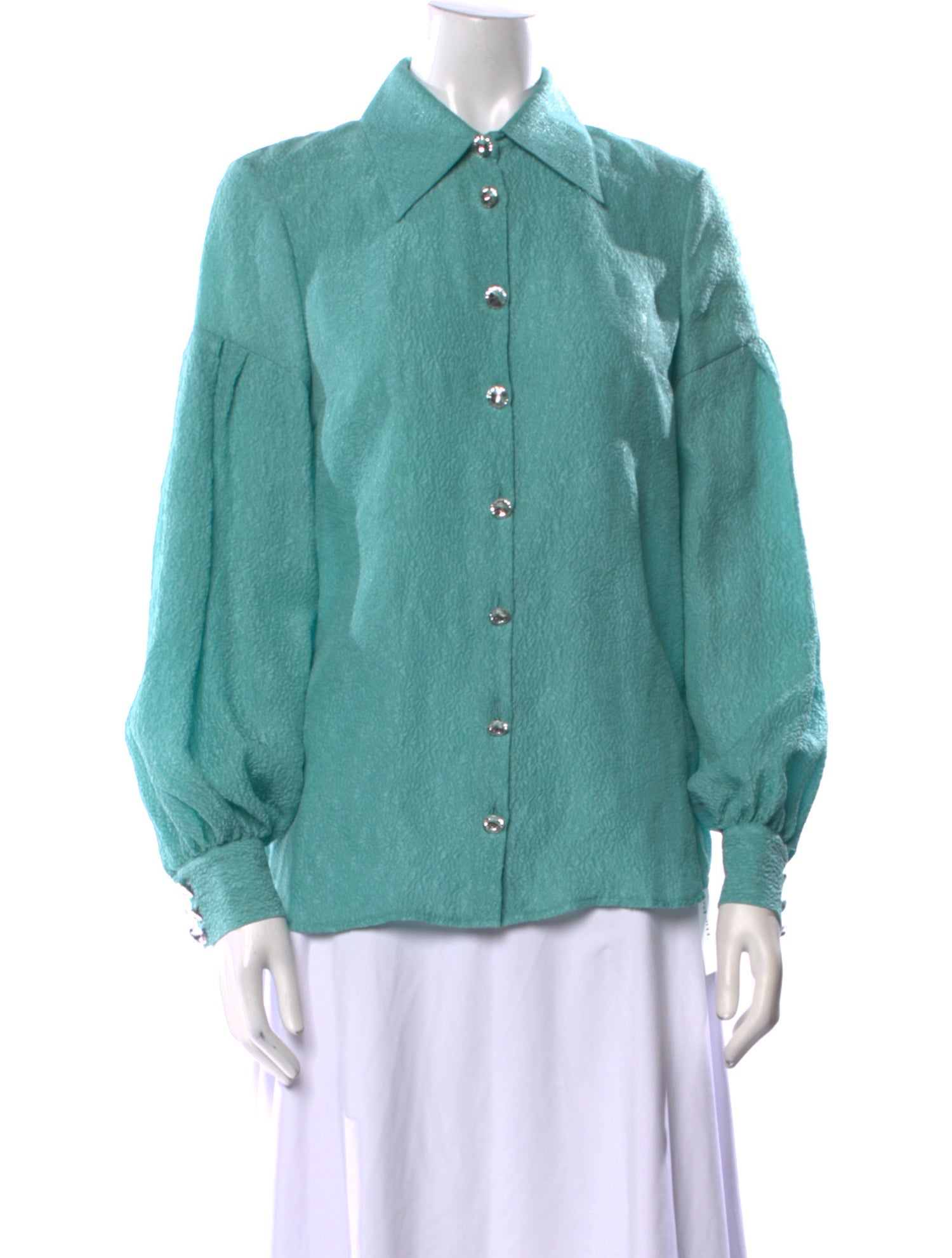 Baum und Pferdgarten Silk Long Sleeve Button-Up Top