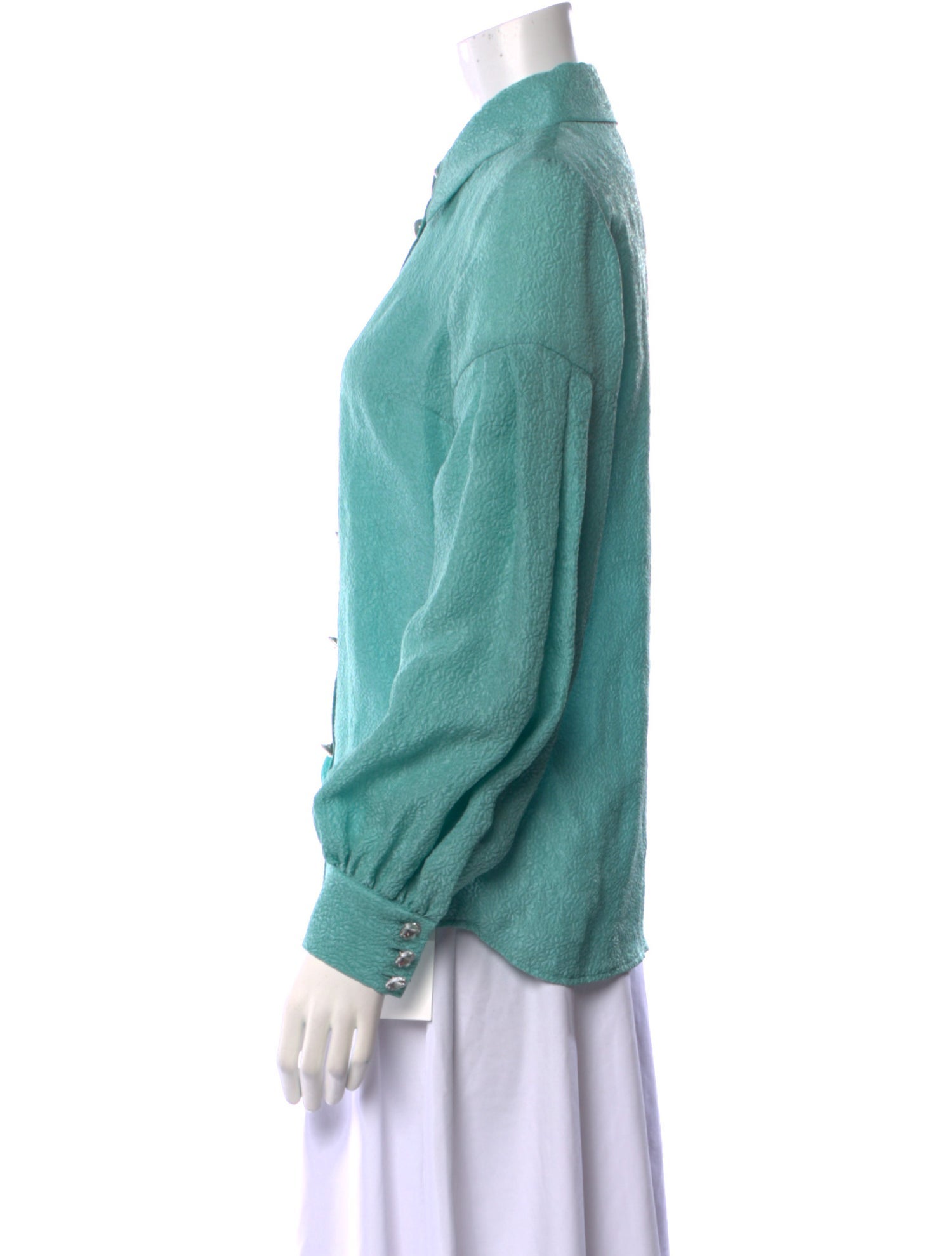 Baum und Pferdgarten Silk Long Sleeve Button-Up Top