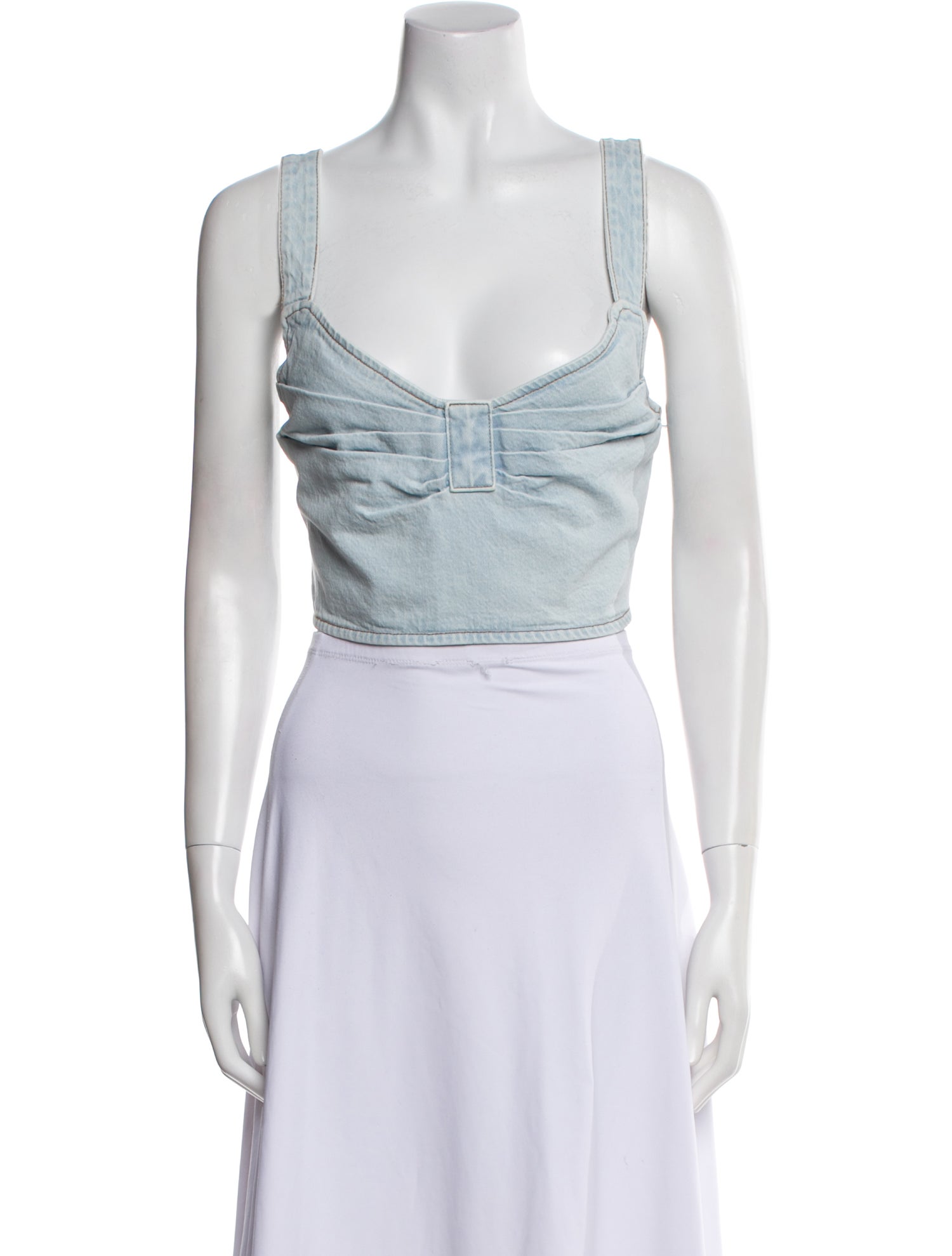 Baum und Pferdgarten V-Neck Sleeveless Crop Top