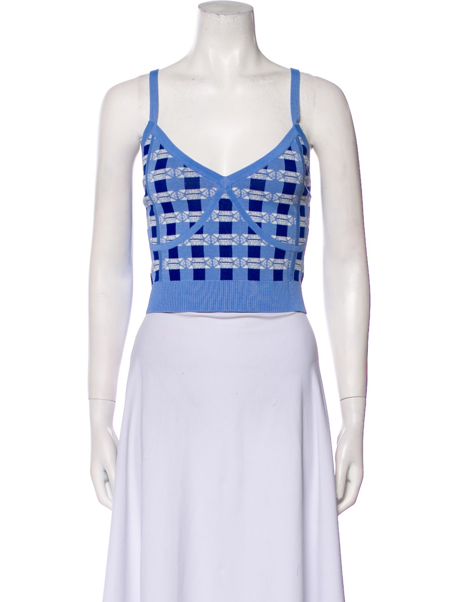 Baum und Pferdgarten Printed V-Neck Crop Top w/ Tags