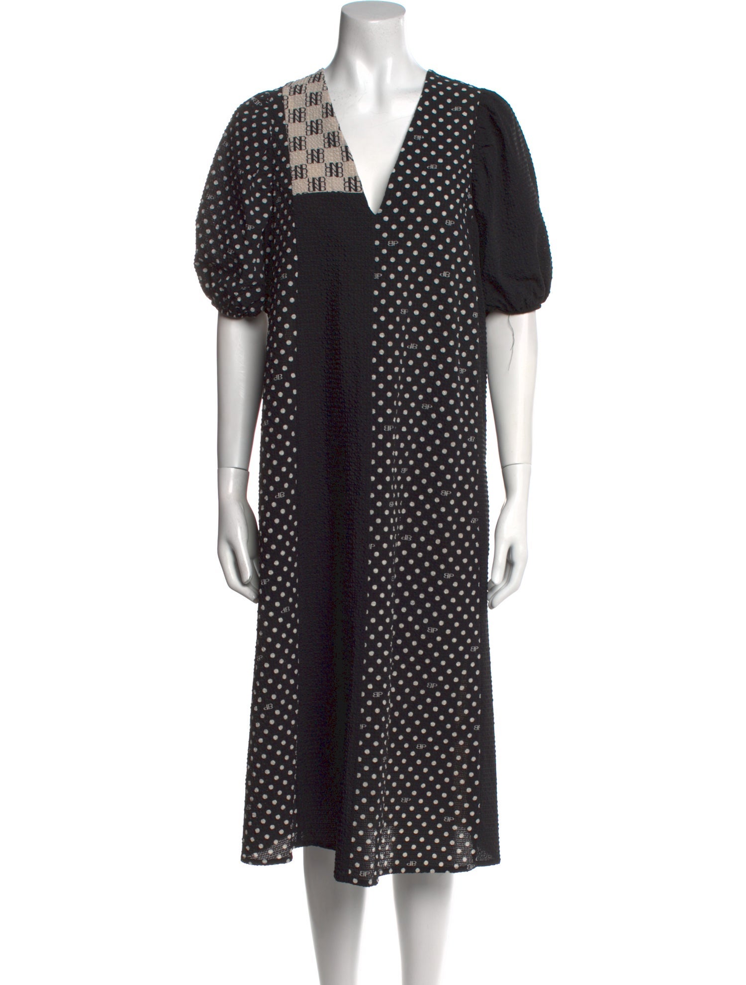 Baum und Pferdgarten Polka Dot Print Midi Length Dress