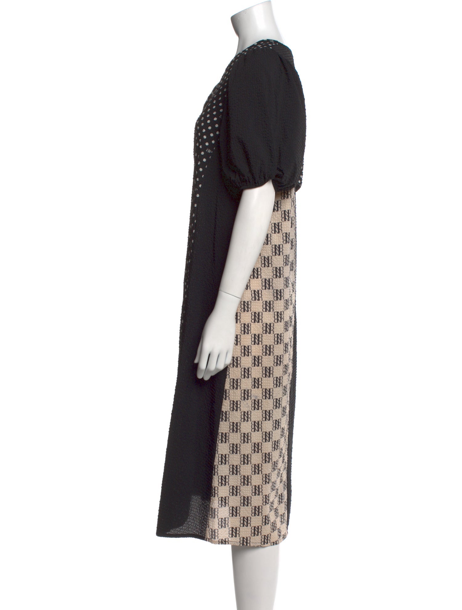 Baum und Pferdgarten Polka Dot Print Midi Length Dress