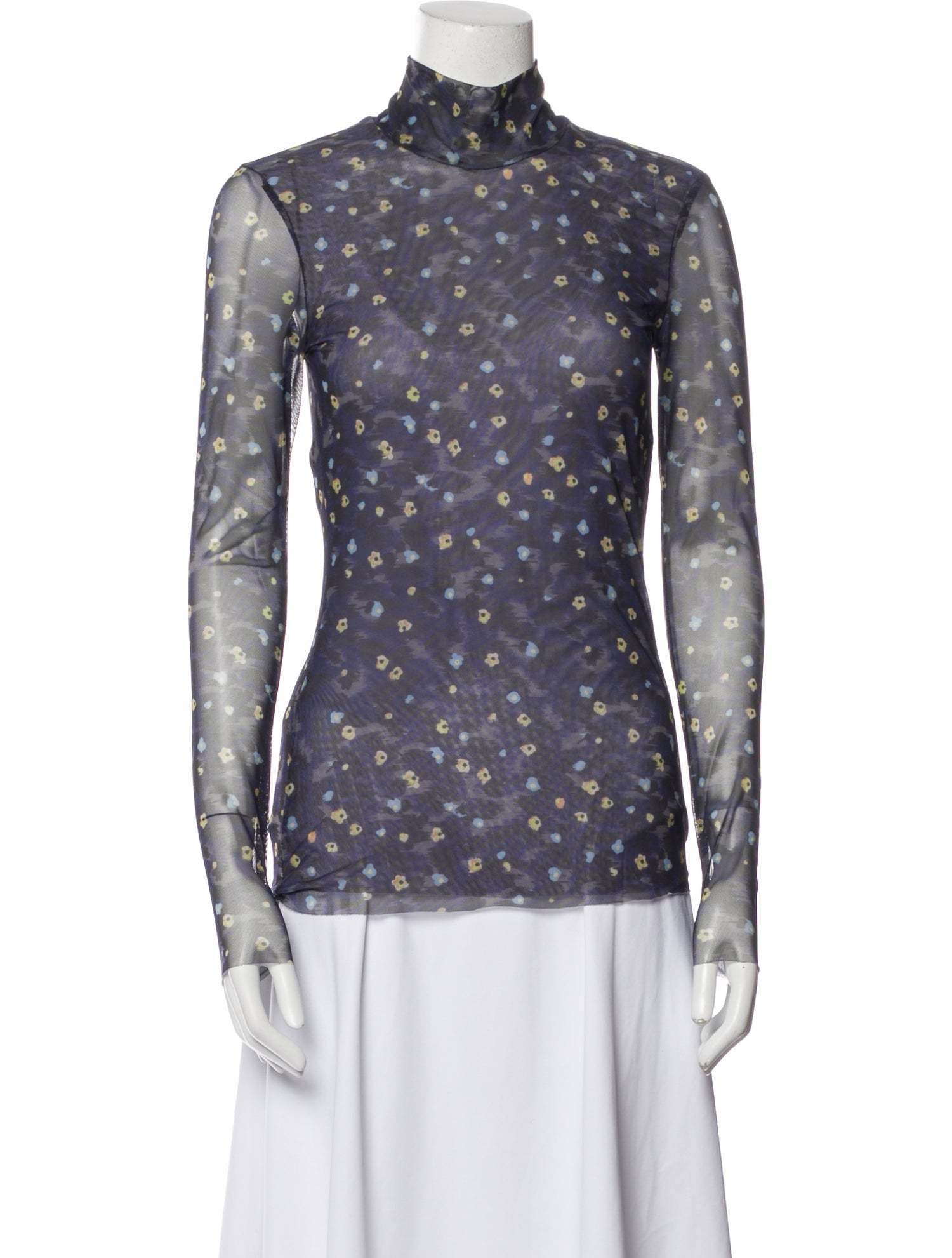 Baum und Pferdgarten Mesh Floral Print Blouse