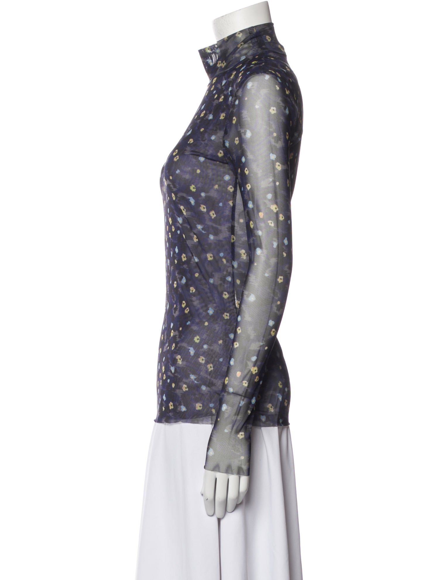 Baum und Pferdgarten Mesh Floral Print Blouse