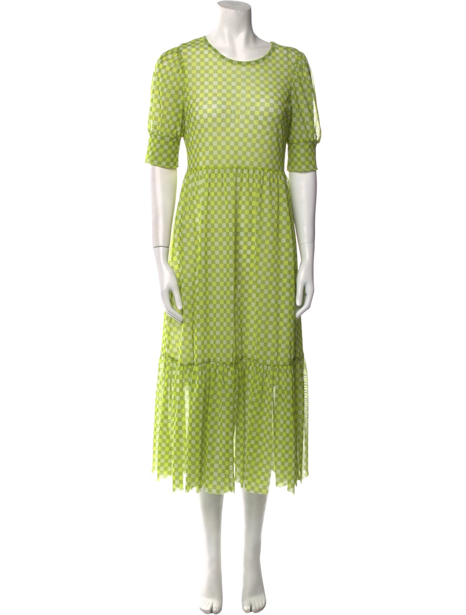 Baum und Pferdgarten Polka Dot Print Long Dress