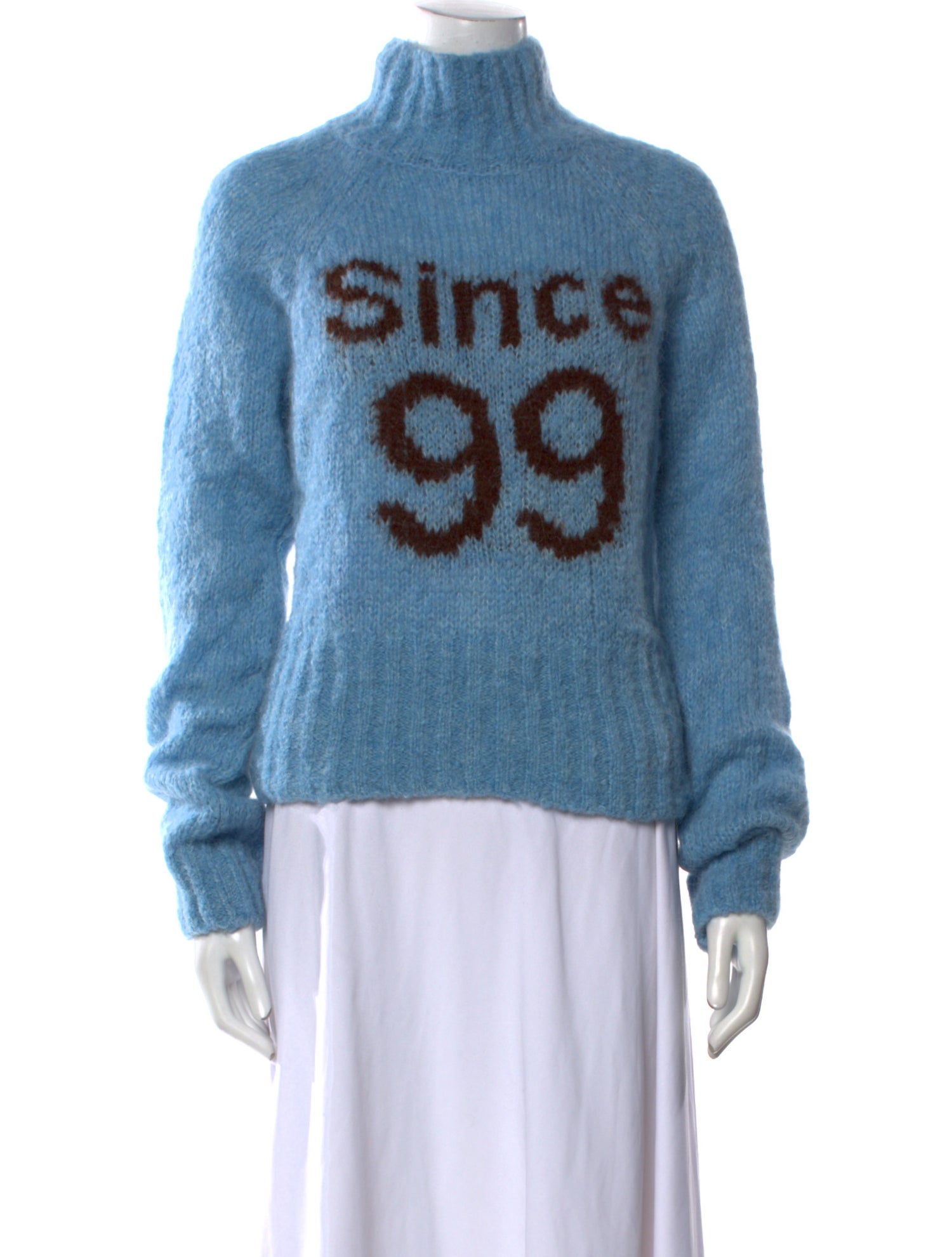 Baum und Pferdgarten Alpaca Graphic Print Sweater