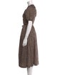 Baum und Pferdgarten Plaid Print Long Dress