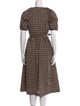 Baum und Pferdgarten Plaid Print Long Dress
