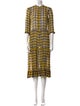 Baum und Pferdgarten Plaid Print Midi Length Dress