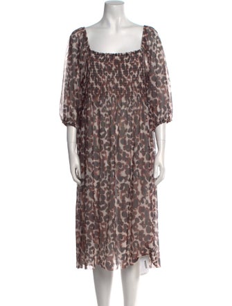Baum und Pferdgarten Animal Print Midi Length Dress