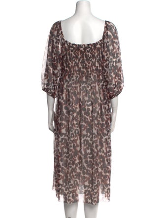 Baum und Pferdgarten Animal Print Midi Length Dress