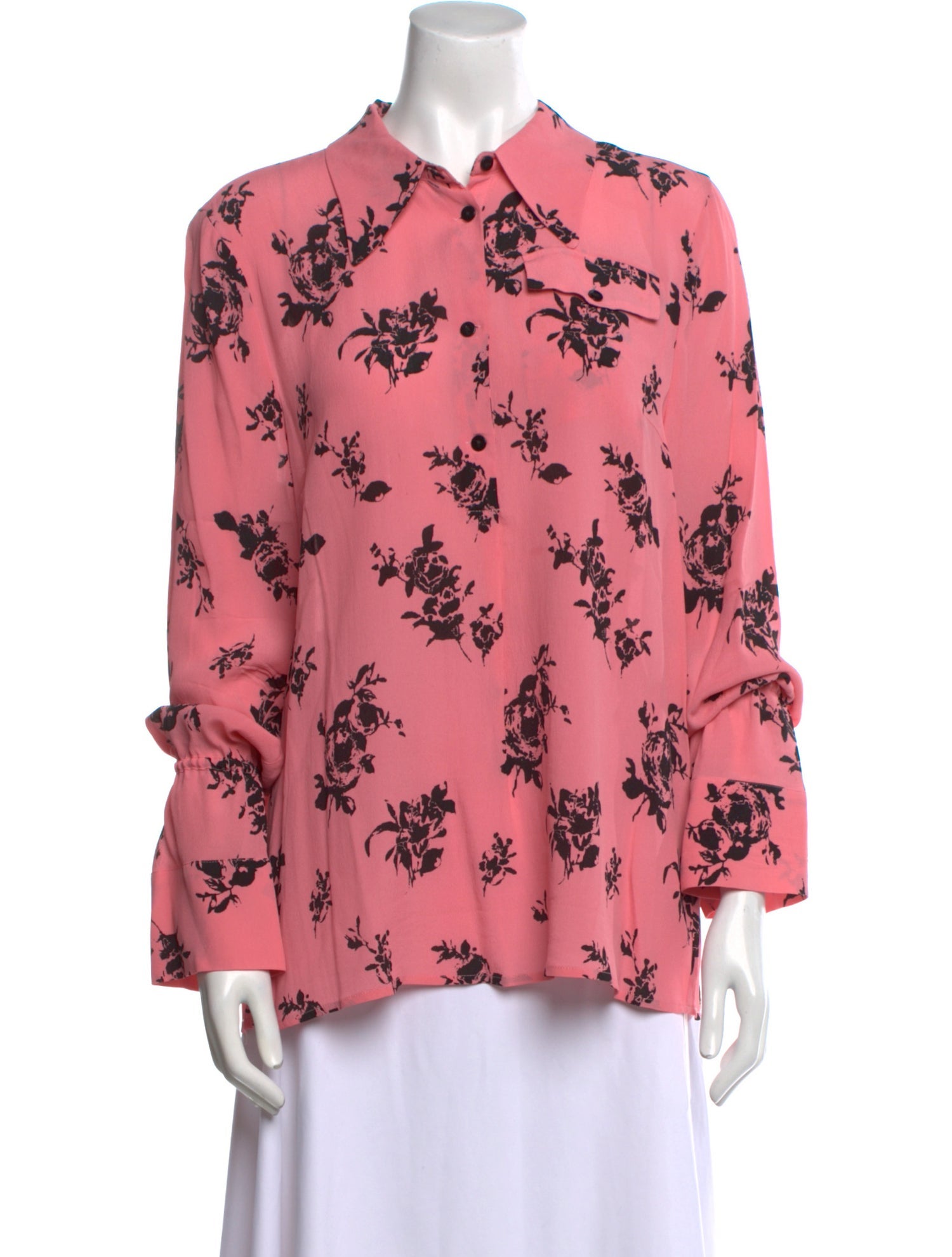 Baum und Pferdgarten Floral Print Long Sleeve Button-Up Top