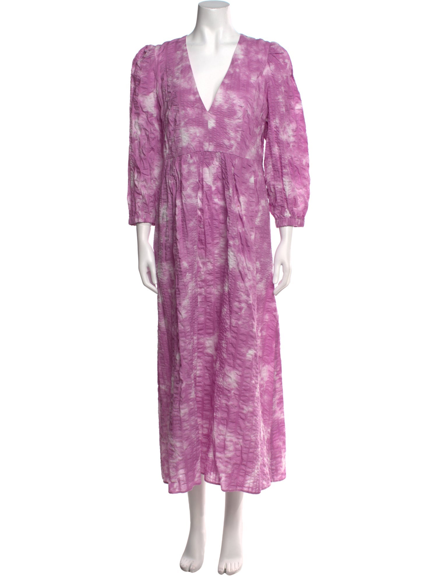 Baum und Pferdgarten Tie-Dye Print Long Dress