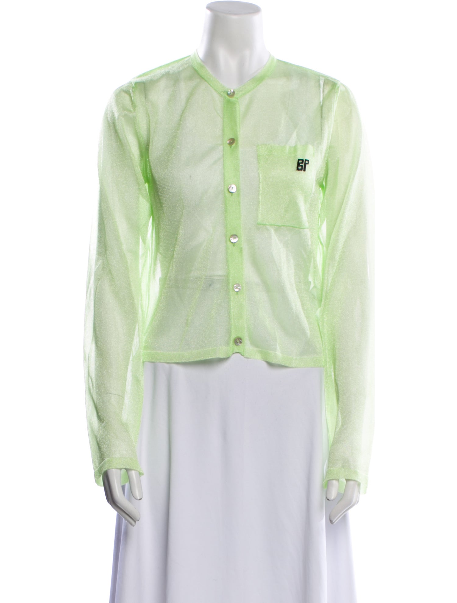 Baum und Pferdgarten Crew Neck Long Sleeve Button-Up Top