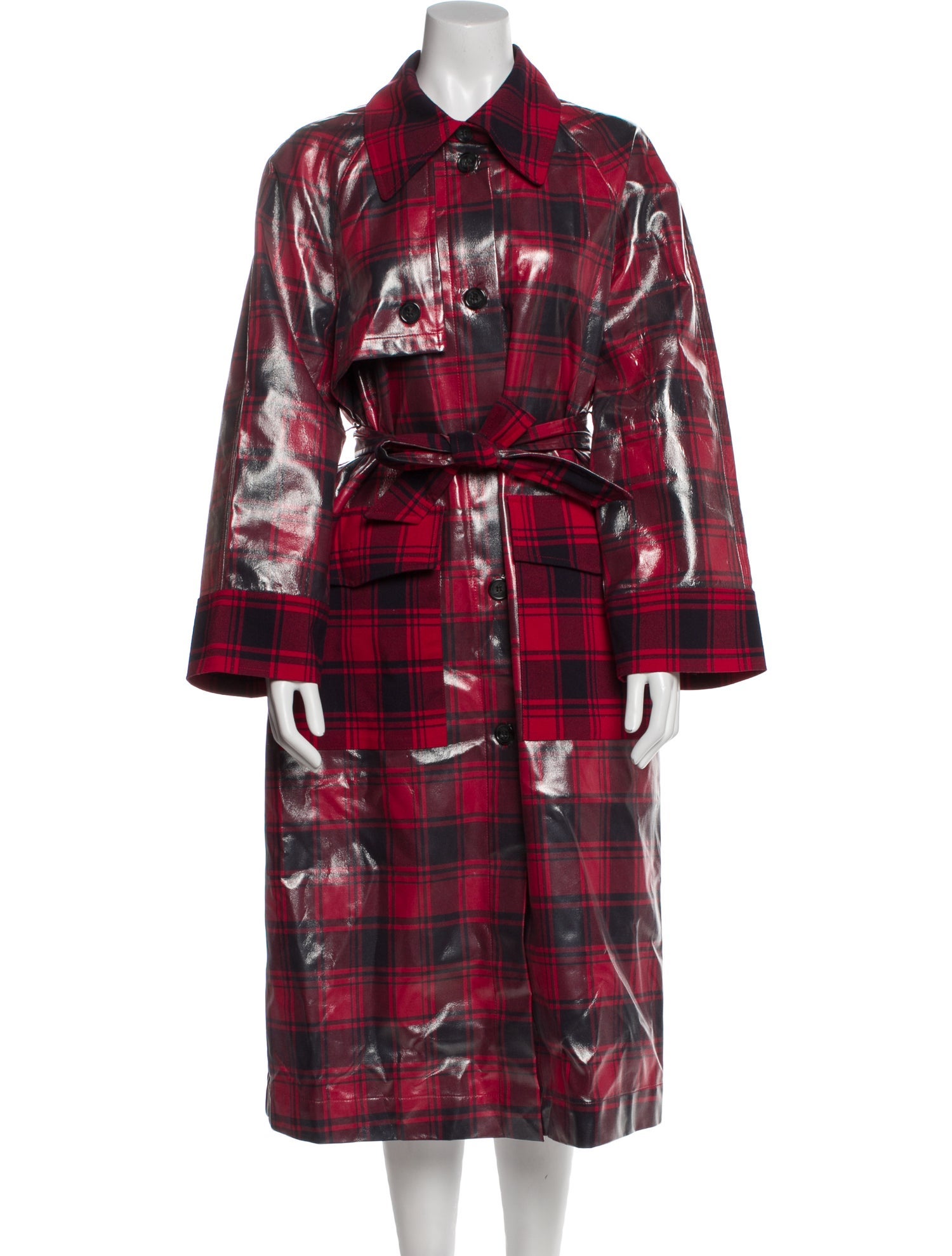 Baum und Pferdgarten Plaid Print Jacket