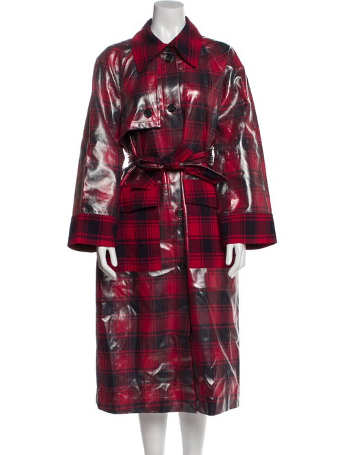Baum und Pferdgarten Plaid Print Jacket