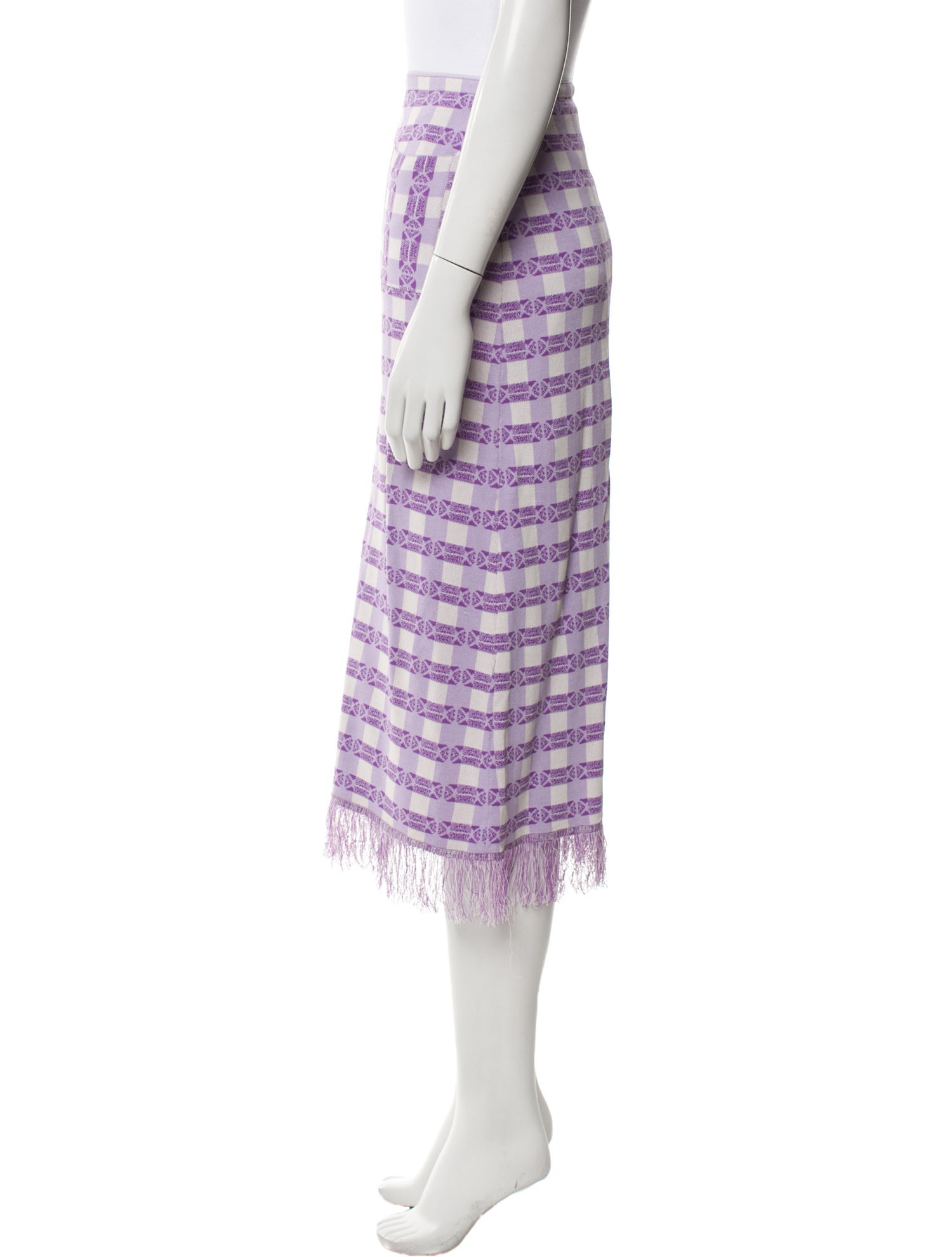 Baum und Pferdgarten Plaid Print Knee-Length Skirt