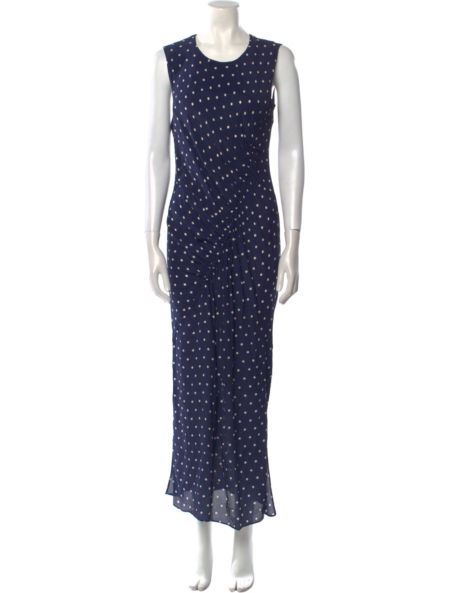 Baum und Pferdgarten Polka Dot Print Long Dress
