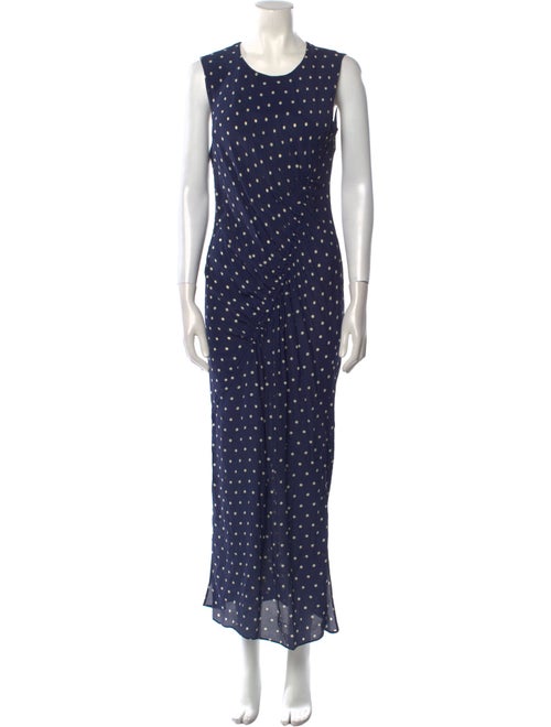 Baum und Pferdgarten Polka Dot Print Long Dress