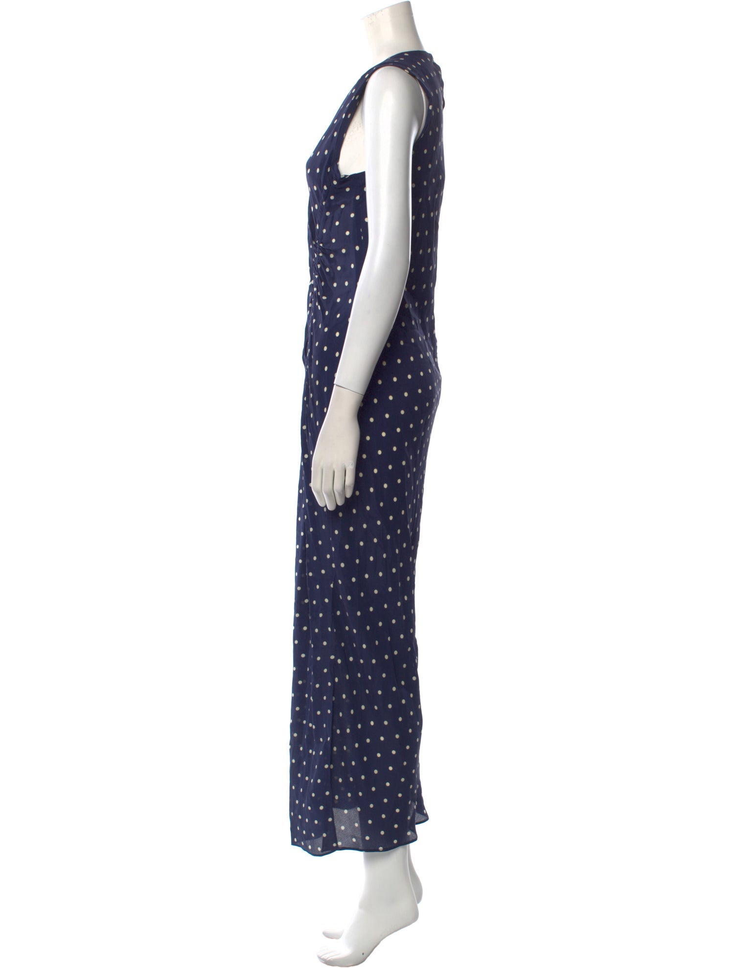 Baum und Pferdgarten Polka Dot Print Long Dress