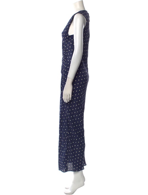 Baum und Pferdgarten Polka Dot Print Long Dress