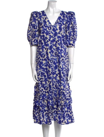 Baum und Pferdgarten Floral Print Midi Length Dress
