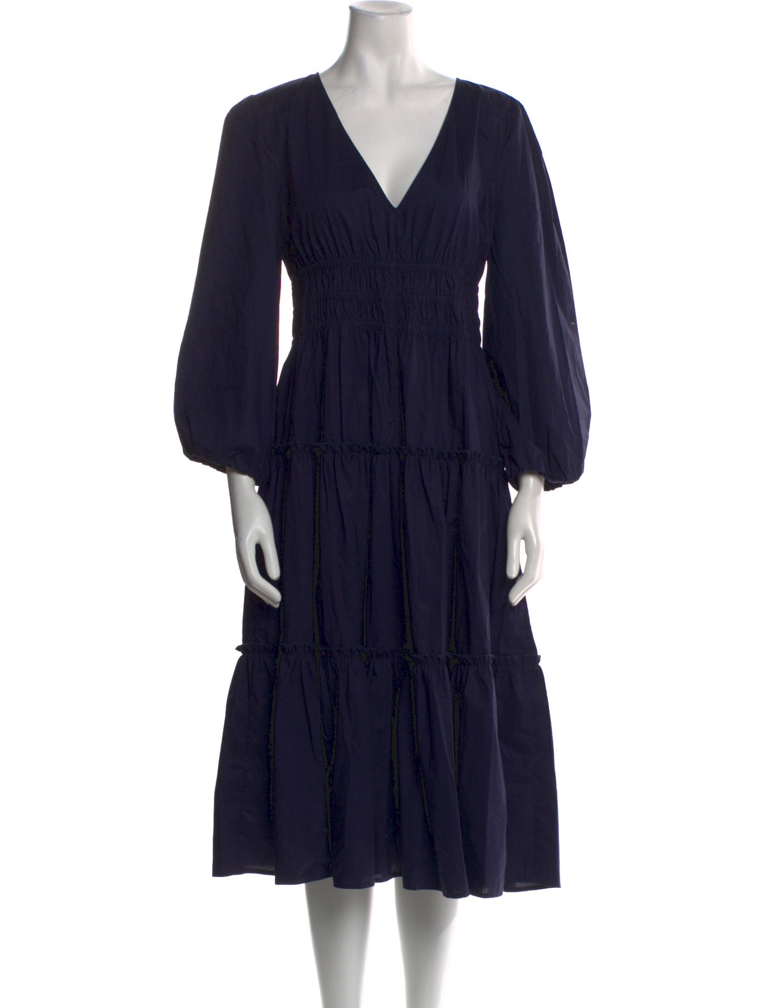 Baum und Pferdgarten V-Neck Midi Length Dress