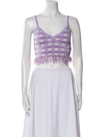 Baum und Pferdgarten Printed V-Neck Crop Top