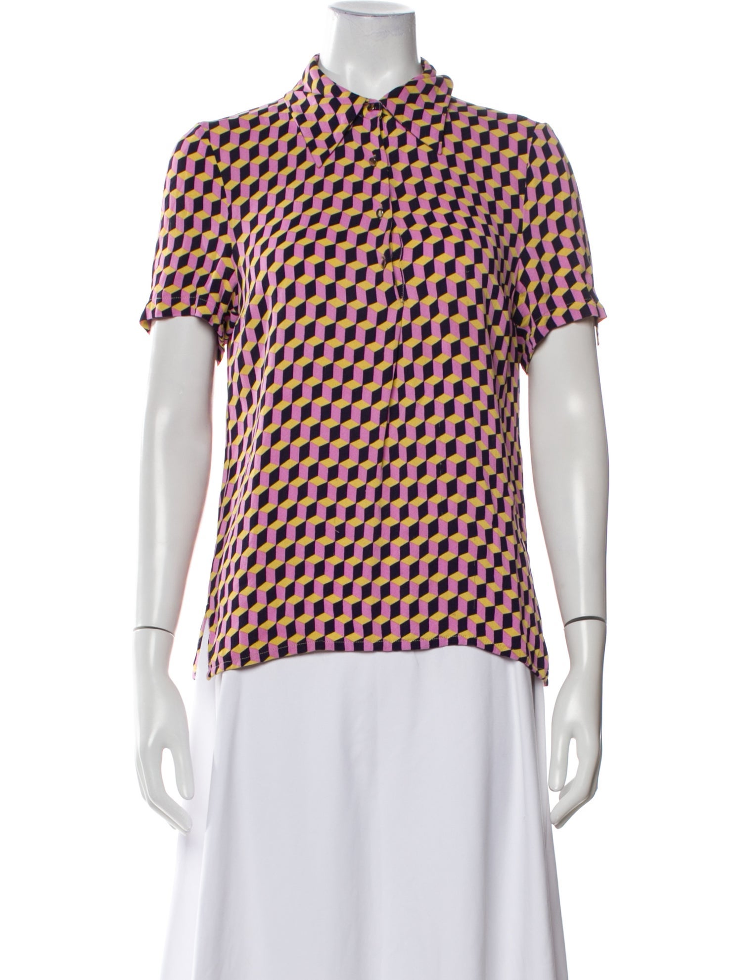 Baum und Pferdgarten Printed Mock Neck Blouse