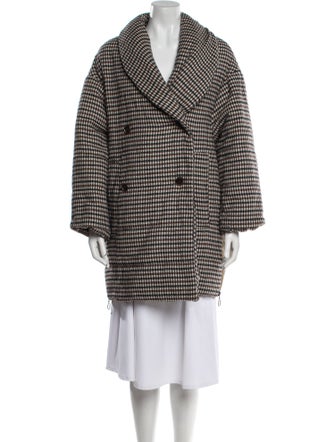 Baum und Pferdgarten Plaid Print Peacoat