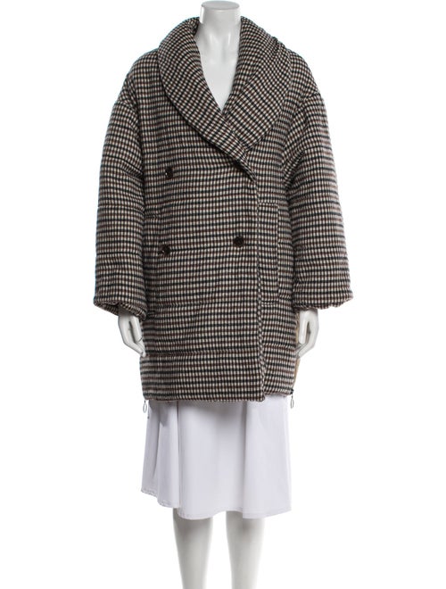 Baum und Pferdgarten Plaid Print Peacoat