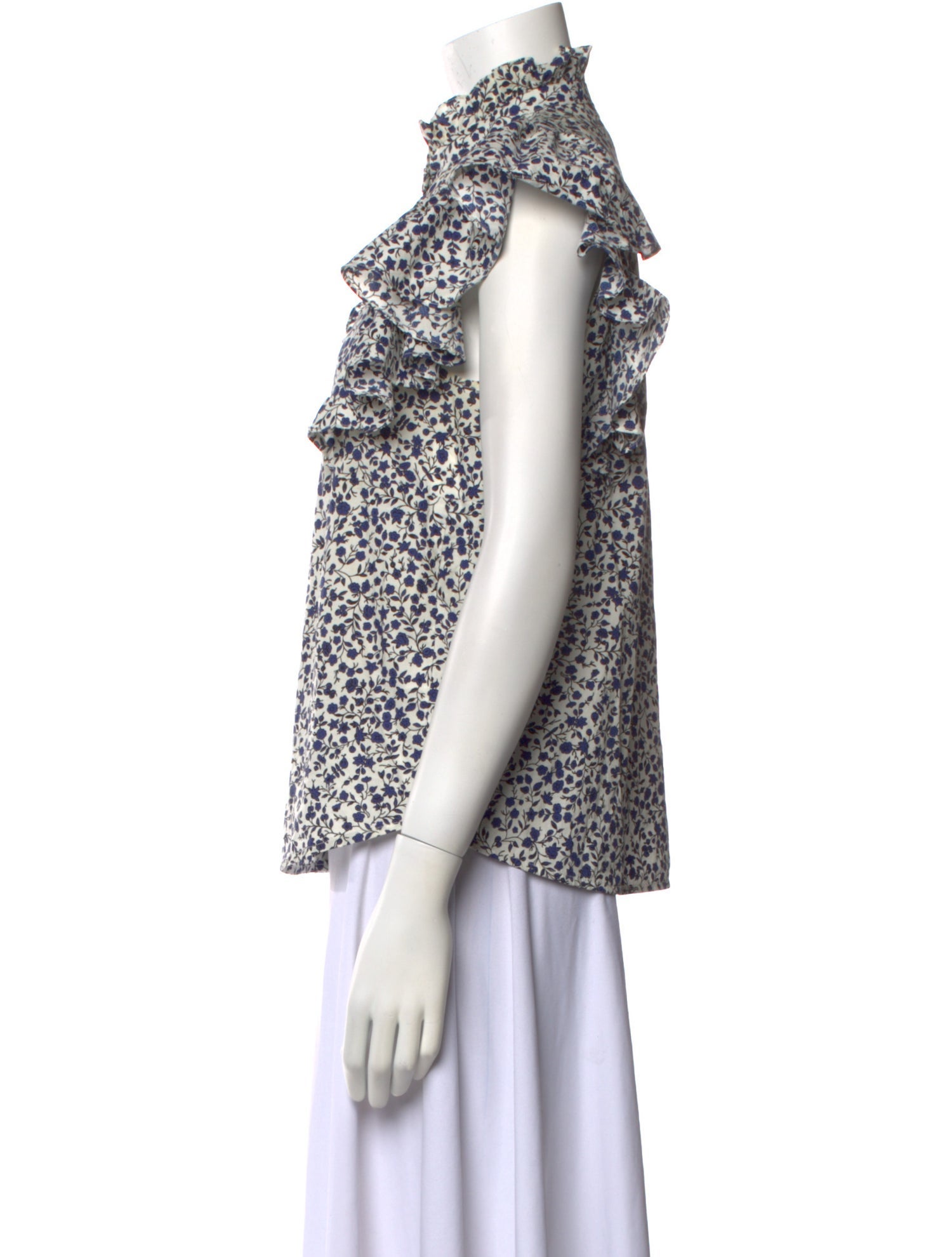 Baum und Pferdgarten Printed Mock Neck Blouse