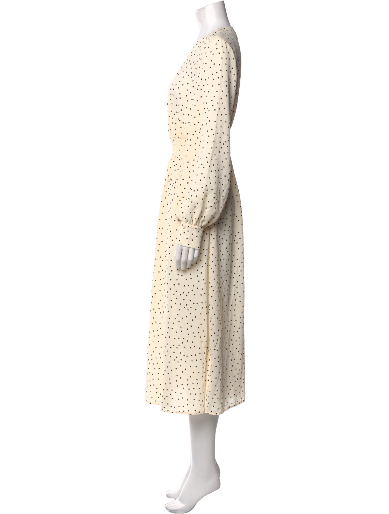 Baum und Pferdgarten Polka Dot Print Midi Length Dress