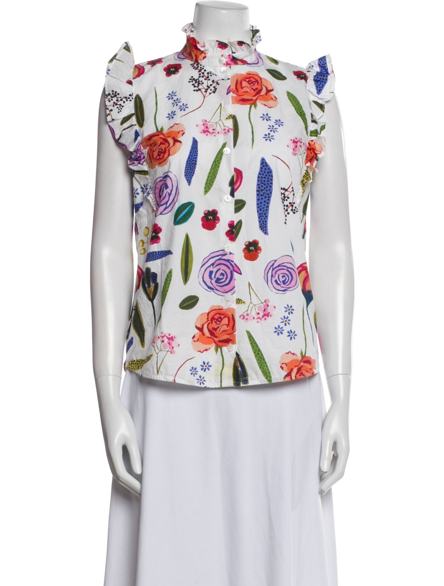 Baum und Pferdgarten Printed Mock Neck Blouse