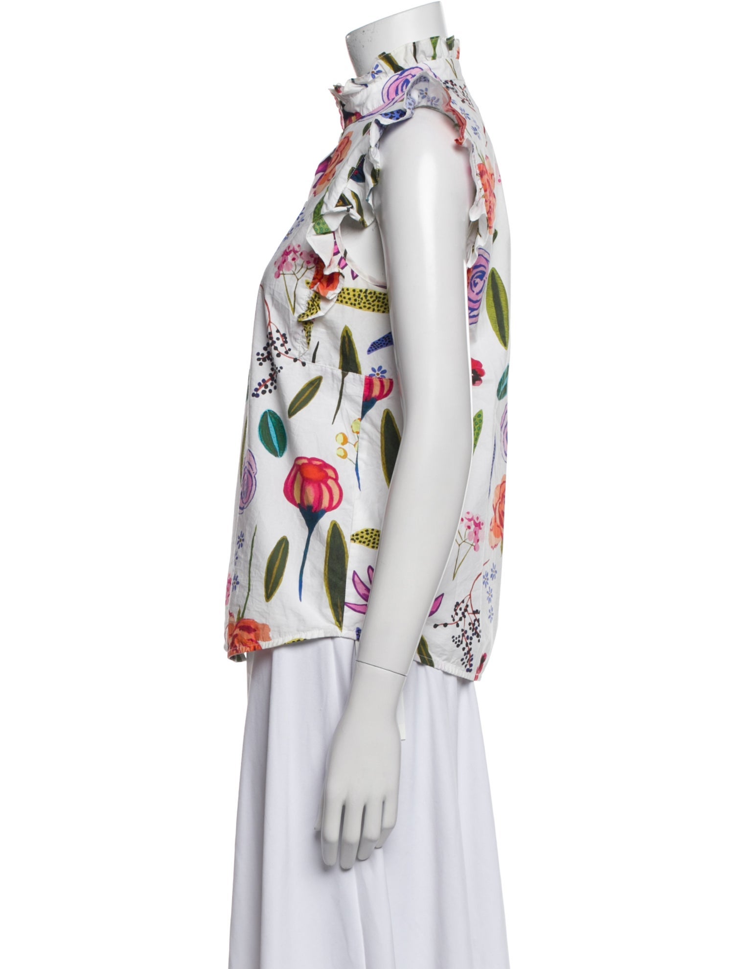 Baum und Pferdgarten Printed Mock Neck Blouse