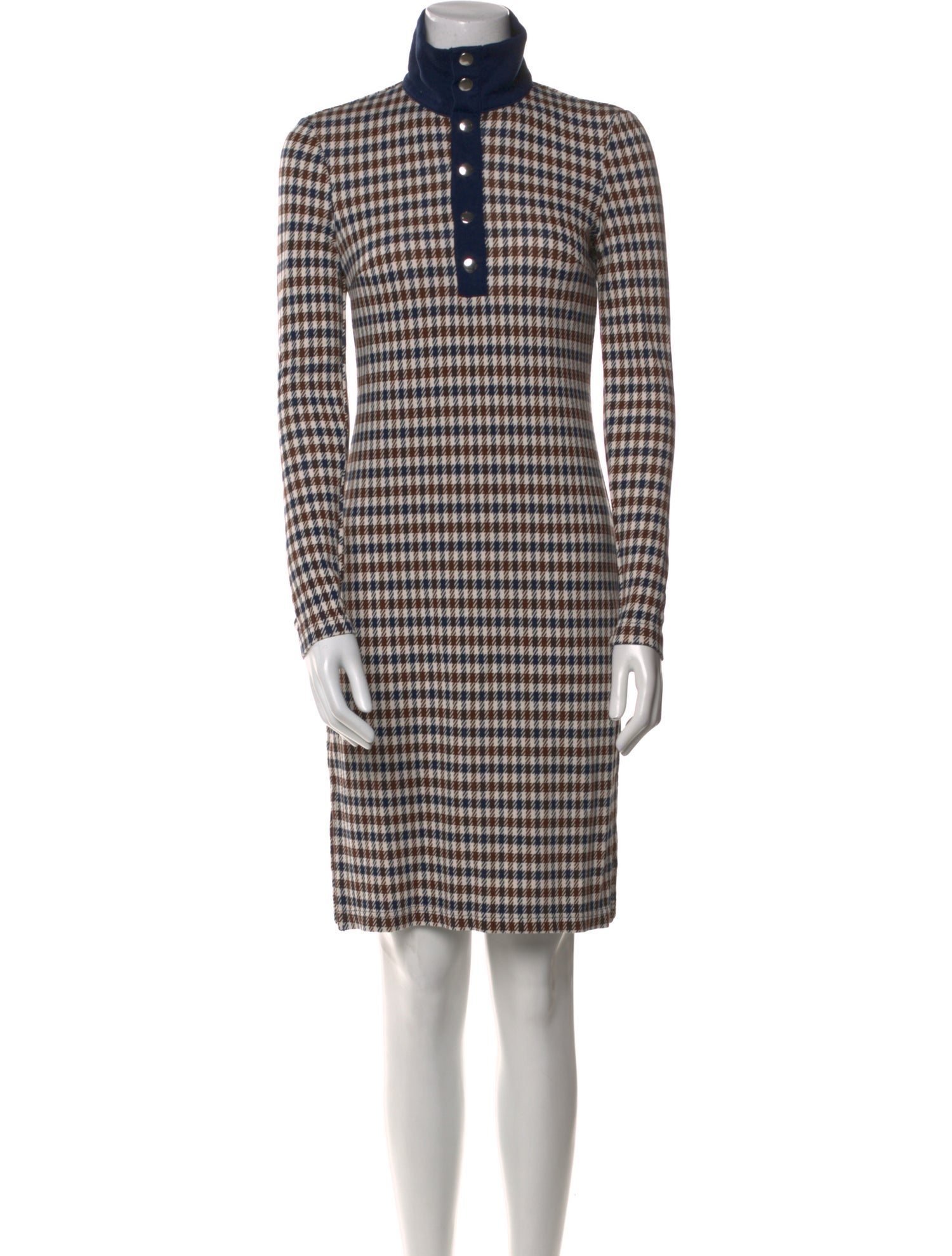 Baum und Pferdgarten Plaid Print Knee-Length Dress