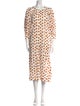 Baum und Pferdgarten Polka Dot Print Long Dress
