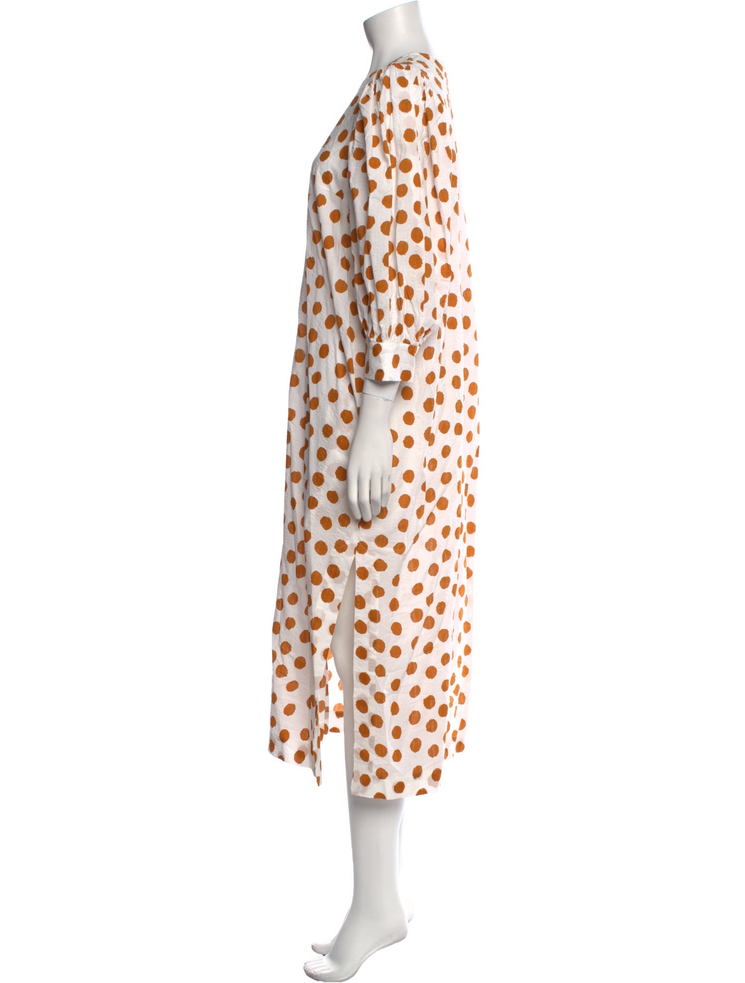 Baum und Pferdgarten Polka Dot Print Long Dress